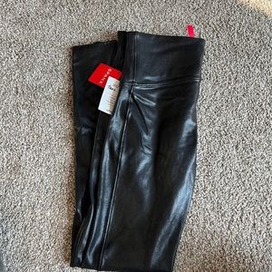 Spanx faux leather leggings new with tags